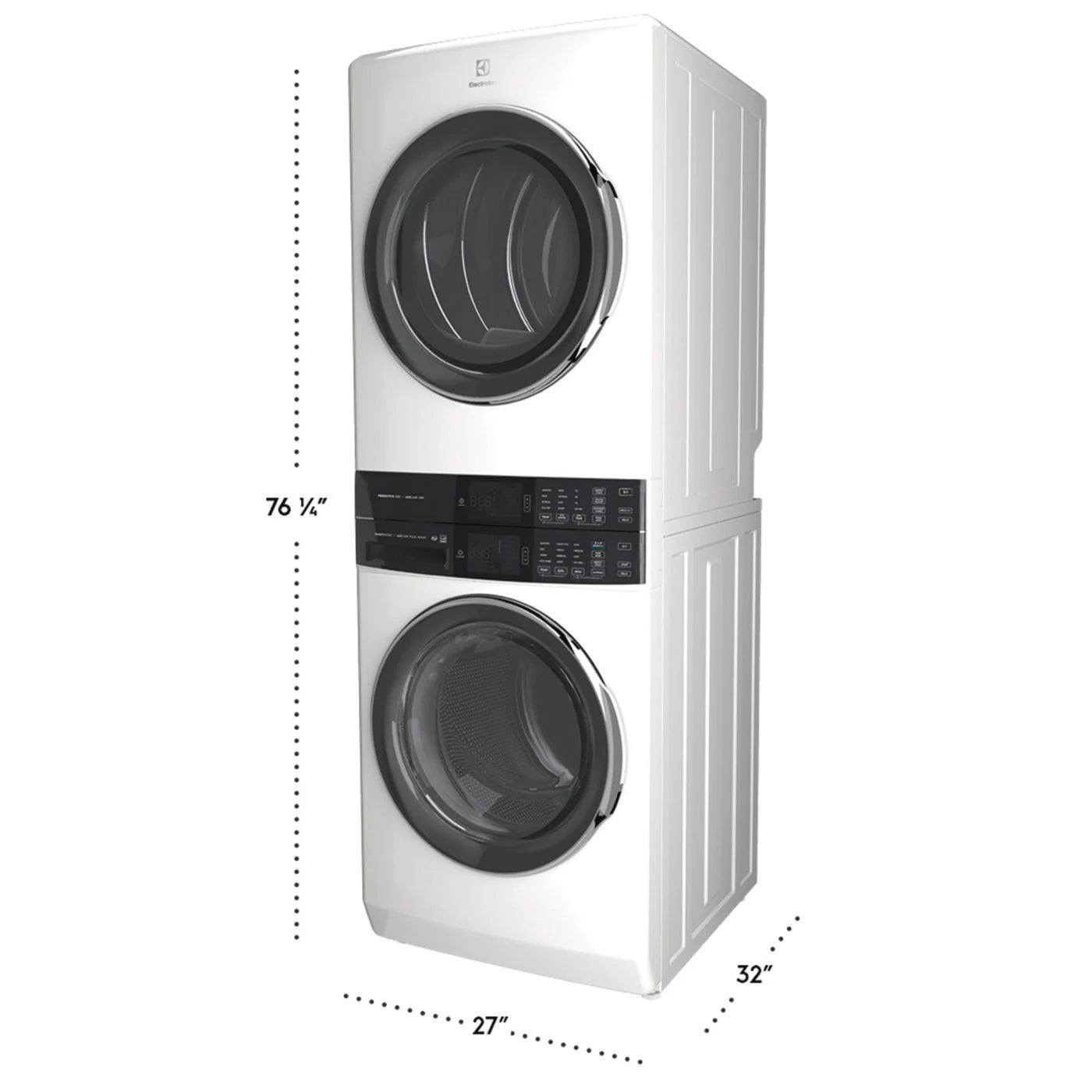 Electrolux Laundry Tower Single Unit Front Load 4.5 Cu. Ft. Washer & 8 Cu. Ft. Gas Dryer
