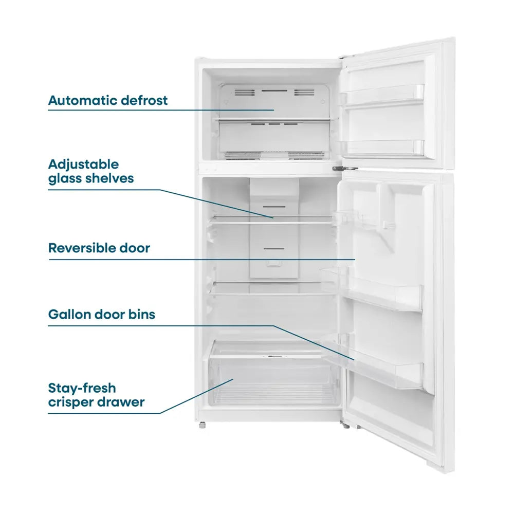 Element Element 16.0 cu. ft. Top Freezer Refrigerator - White, ENERGY STAR
