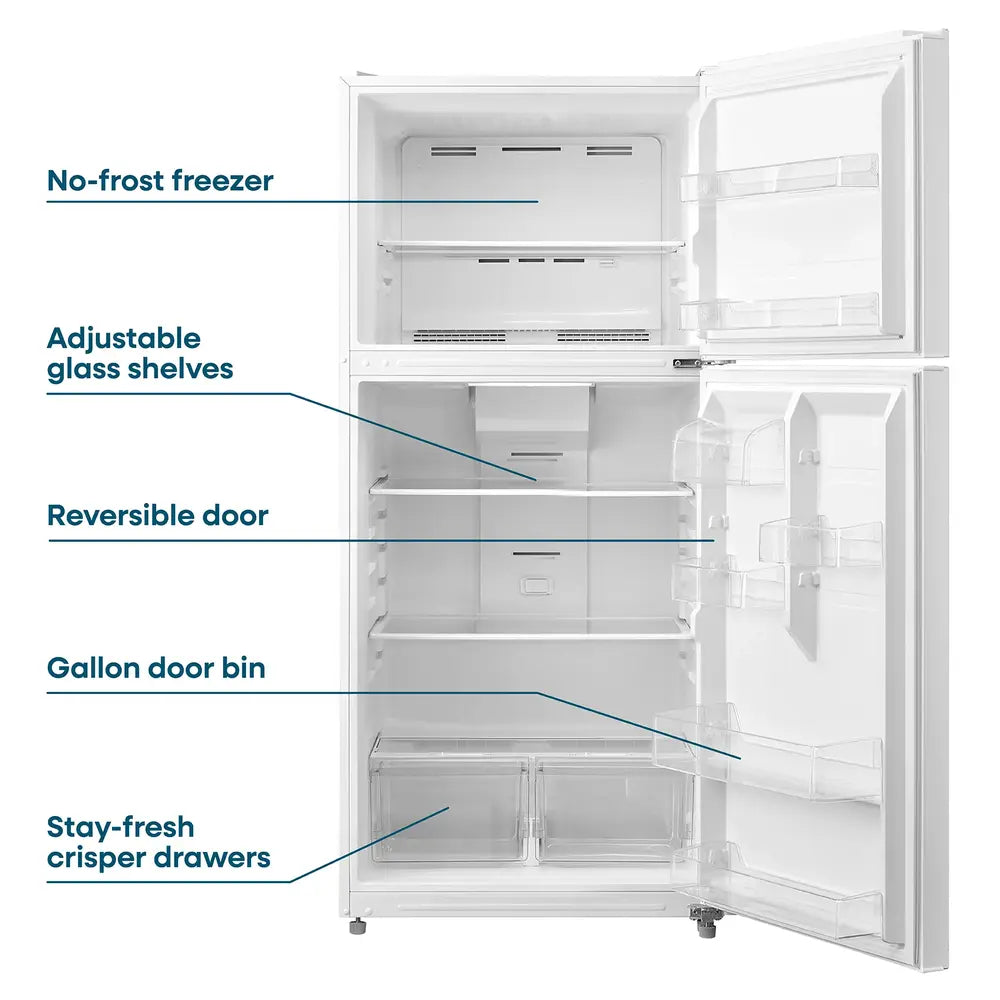 Element Element 18.1 cu. ft. Top Freezer Refrigerator - White, ENERGY STAR