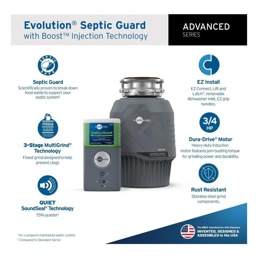 Insignia EVOLUTION SEPTIC GUARD GARBAGE DISPOSAL 3/4 HP