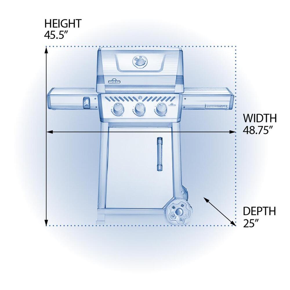 Napoleon Freestyle" 365 3-Burner, Gas Grill , Propane, Graphite Grey
