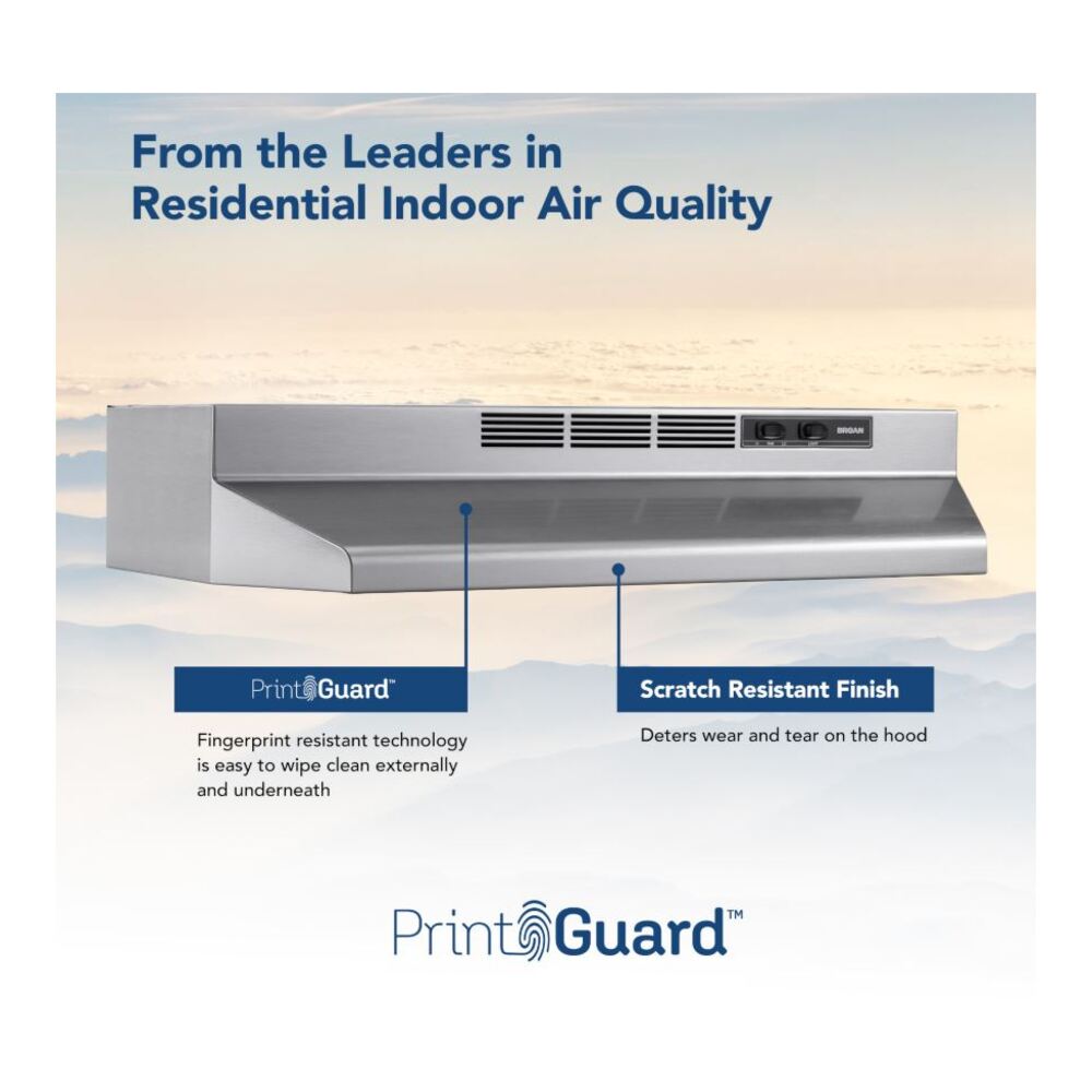 Broan Broan® 24-Inch Convertible Under-Cabinet Range Hood, 230 Max Blower CFM, Stainle