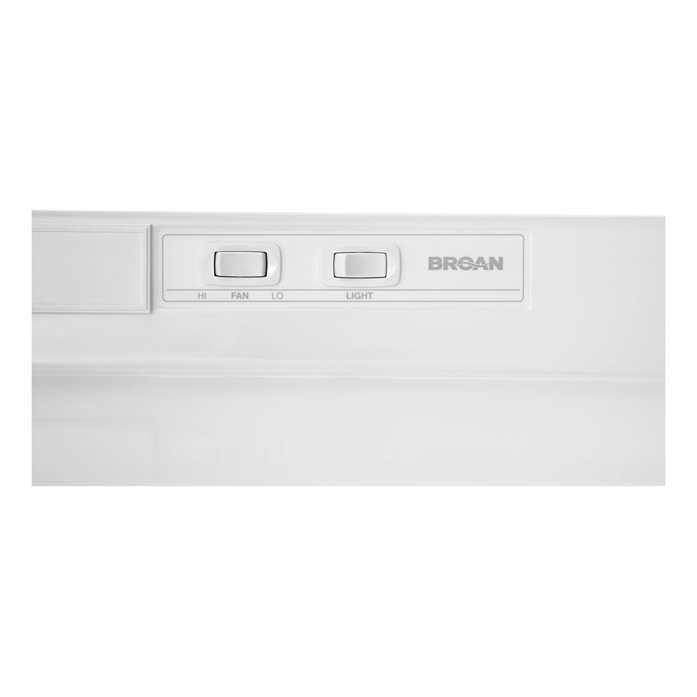 Broan Broan® 30-Inch Convertible Under-Cabinet Range Hood, 230 Max Blower CFM, White-o