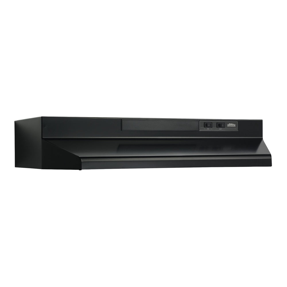 Broan Broan® 30-Inch Convertible Under-Cabinet Range Hood, 230 Max Blower CFM, Black