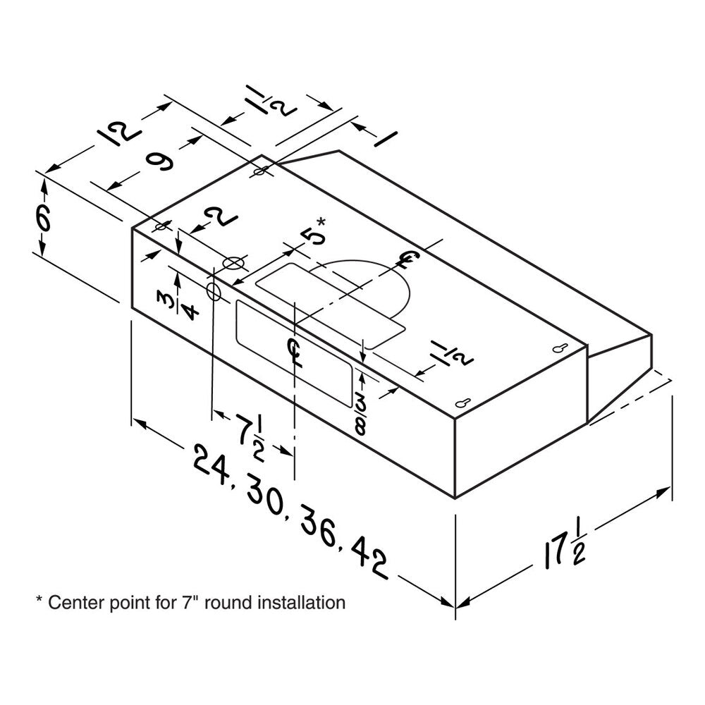 Broan Broan® 30-Inch Convertible Under-Cabinet Range Hood, 230 Max Blower CFM, Black