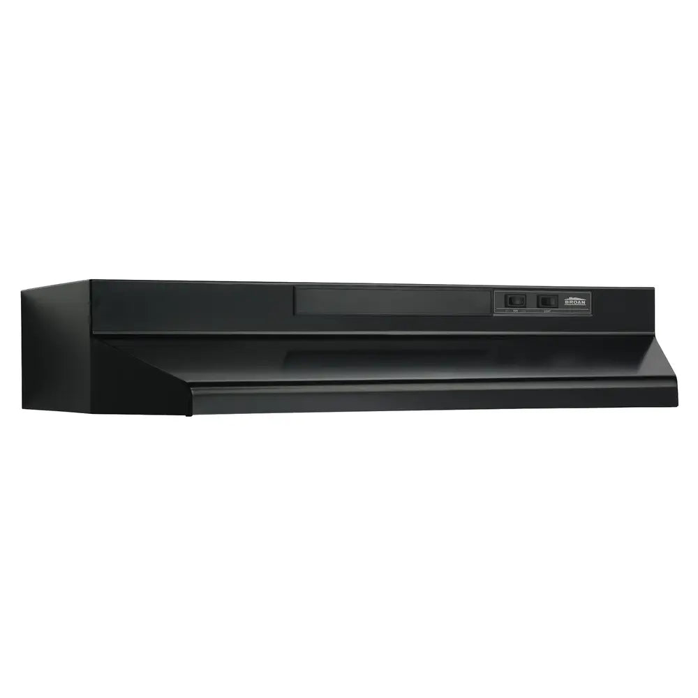 Broan Broan® 36-Inch Convertible Under-Cabinet Range Hood, 230 Max Blower CFM, Black