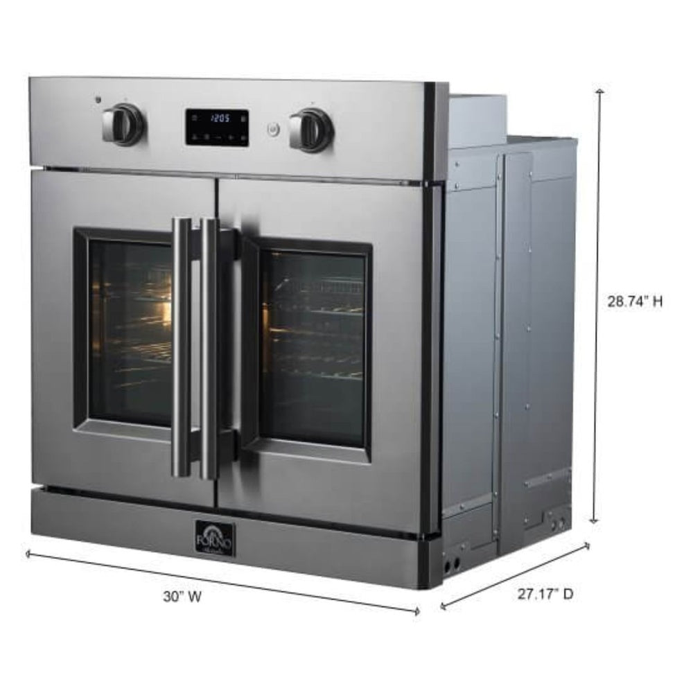 Forno 30 IN FRENCH DOOR ELECTRIC 3.68 CU. FT. WALL OVEN CONVECTION AIR FRY  SOUS VIDE