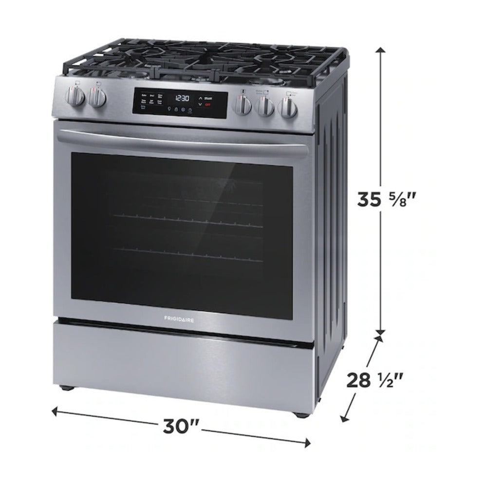 Frigidaire 30" Front Control Gas Range with Convection Bake
