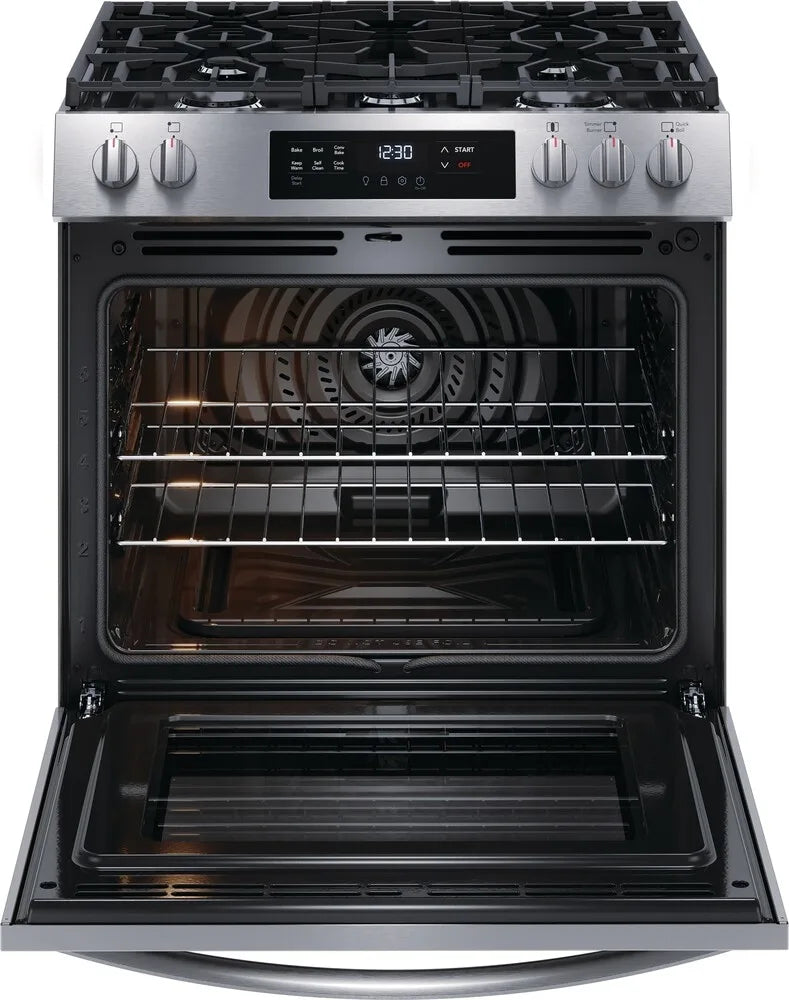 Frigidaire 30" Front Control Gas Range with Convection Bake