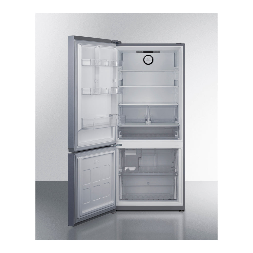 Summit 30" Wide Bottom Freezer Refrigerator With Icemaker, Counter Depth