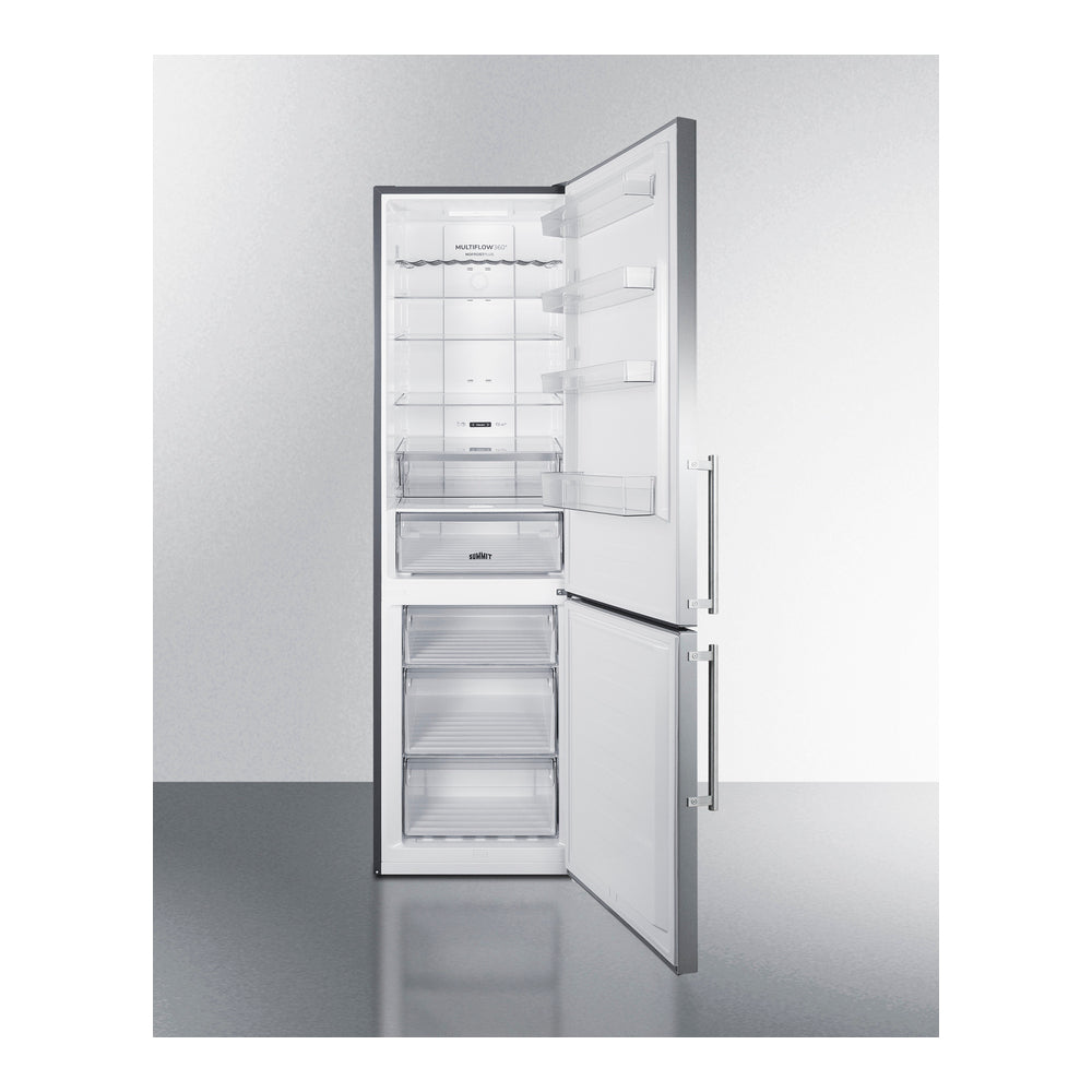 Summit 24" Wide Bottom Freezer Refrigerator