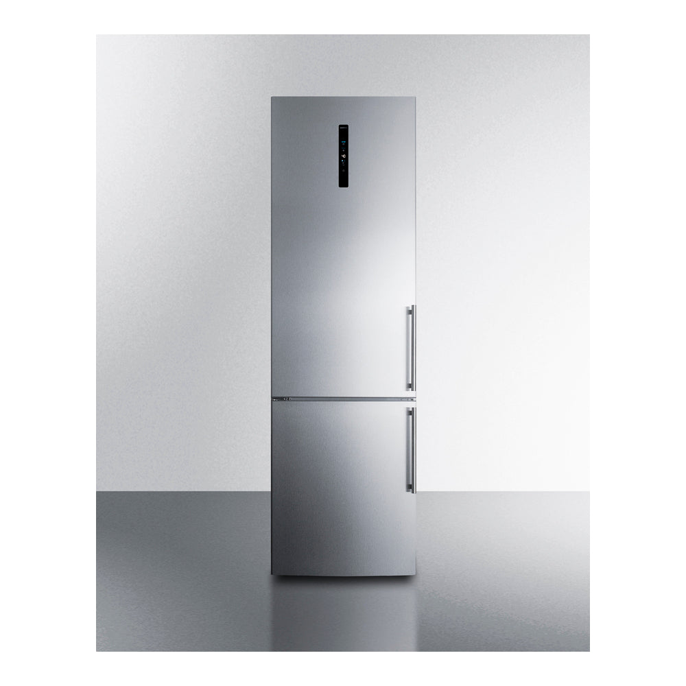 Summit 24" Wide Bottom Freezer Refrigerator With Icemaker