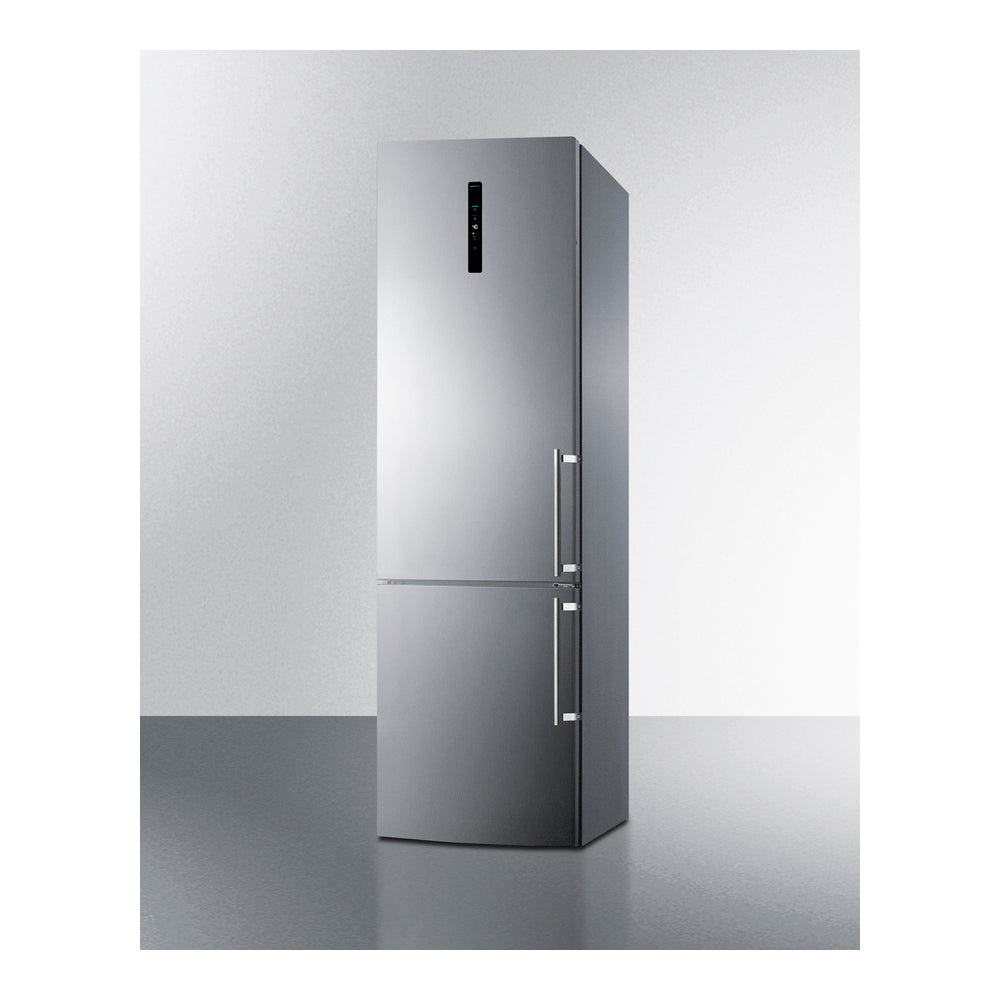 Summit 24" Wide Bottom Freezer Refrigerator With Icemaker