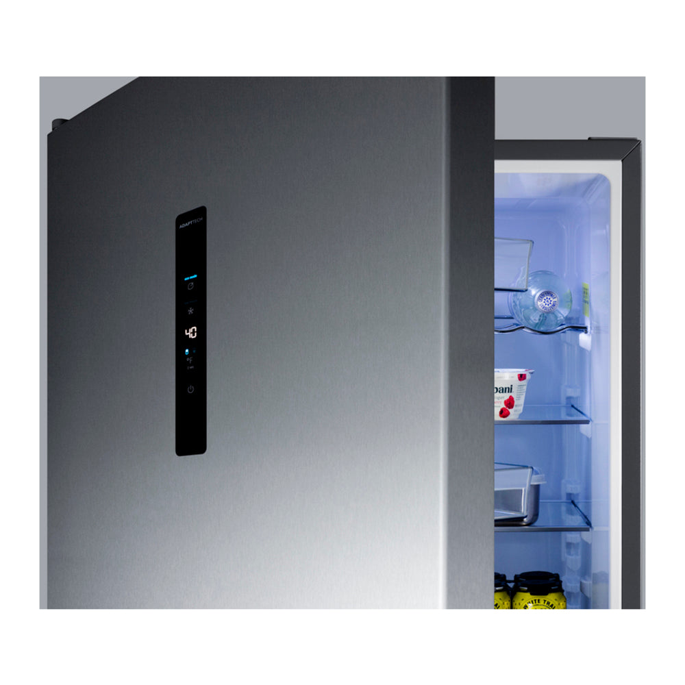 Summit 24" Wide Bottom Freezer Refrigerator With Icemaker