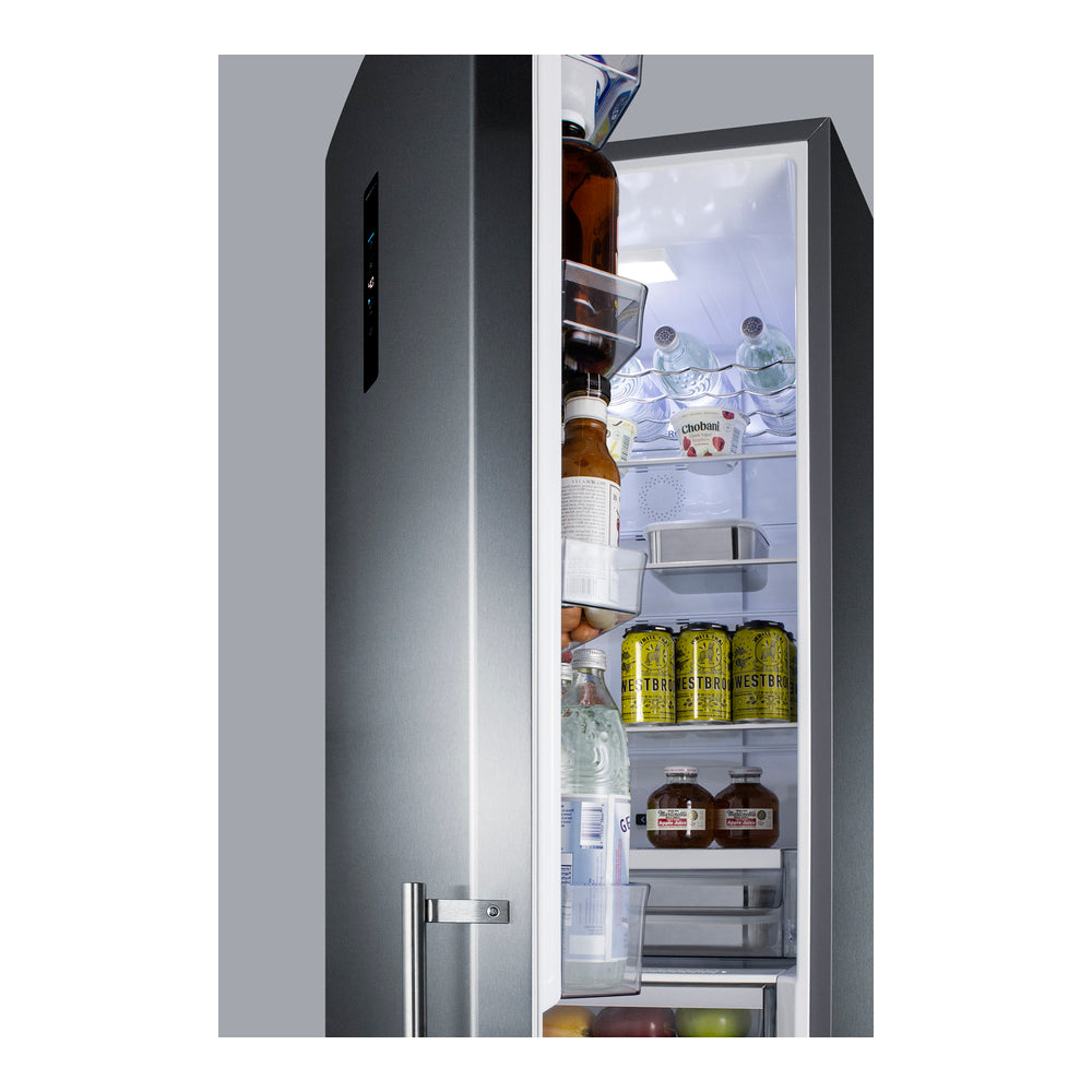 Summit 24" Wide Bottom Freezer Refrigerator With Icemaker