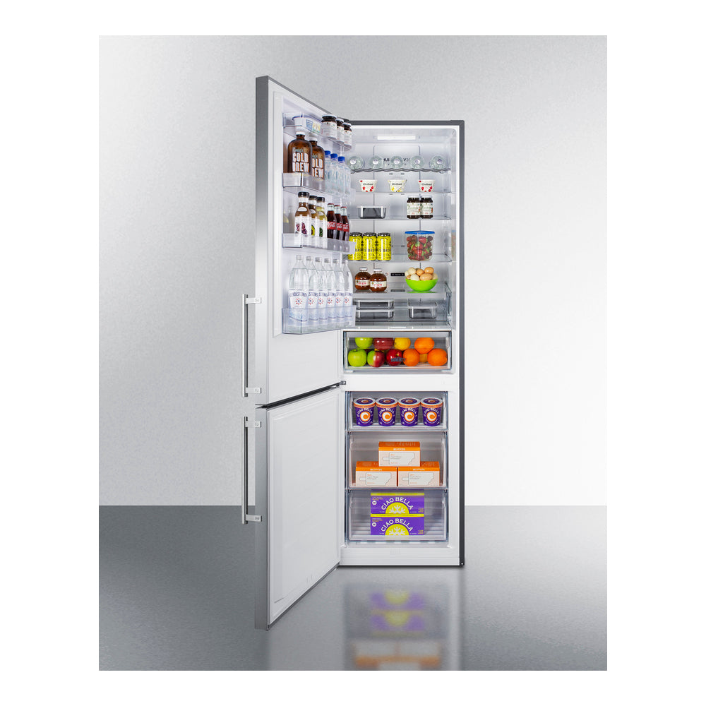 Summit 24" Wide Bottom Freezer Refrigerator
