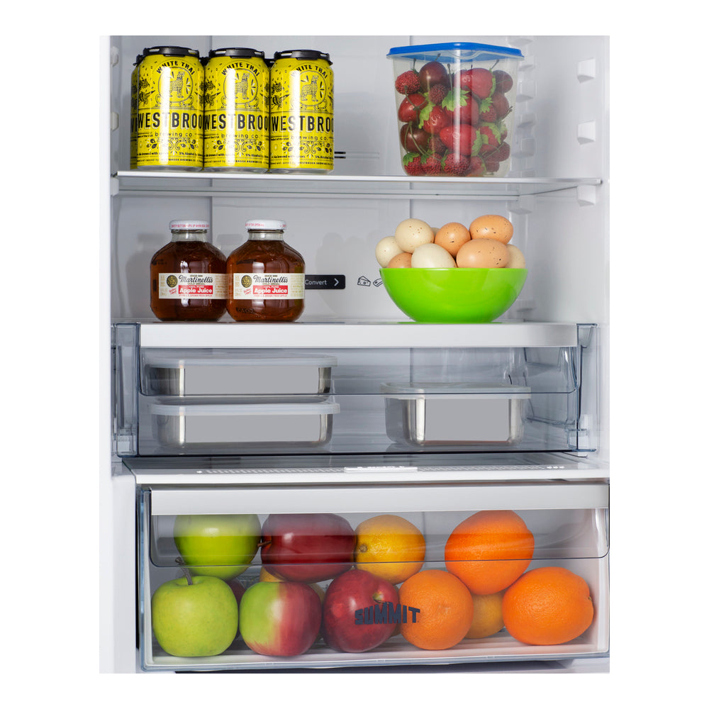 Summit 24" Wide Bottom Freezer Refrigerator