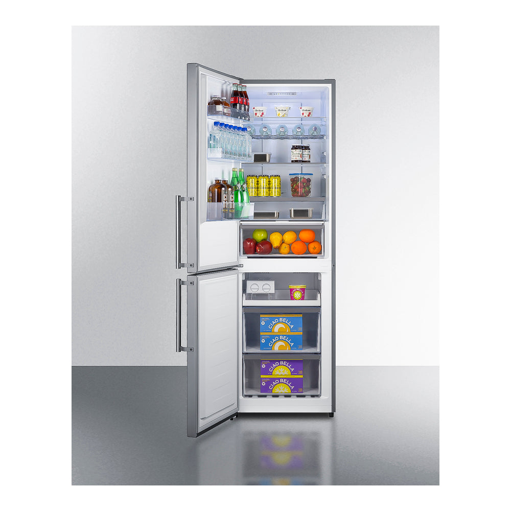 Summit 24" Wide Bottom Freezer Refrigerator