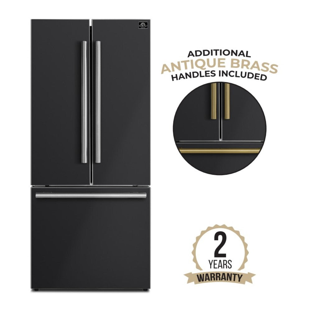 Forno 30 IN FRENCH DOOR REFRIGERATOR BOTTOM FREEZER 17.5 CU. FT. NO FROST W ICE MAKER