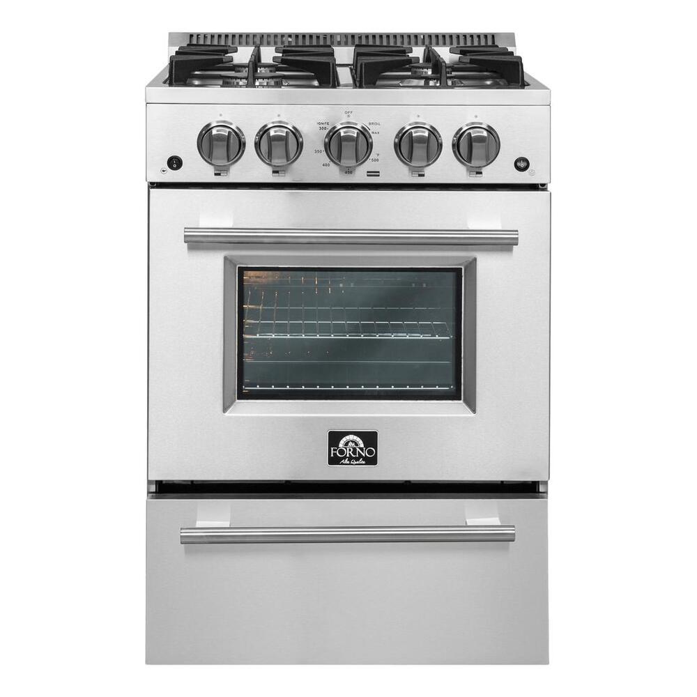 Forno 24 IN FREESTANDING GAS RANGE 4 SEALED BURNERS 38000 BTU 2.3 CU. FT CONVECTION OV