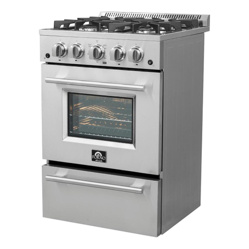 Forno 24 IN FREESTANDING GAS RANGE 4 SEALED BURNERS 38000 BTU 2.3 CU. FT CONVECTION OV