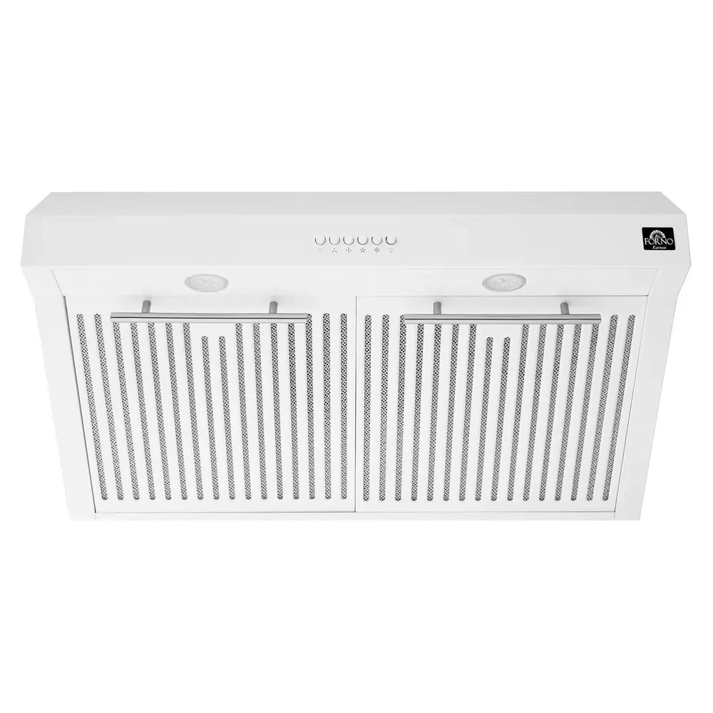 Forno 30 IN UNDER CABINET RANGE HOOD 600 CFM LED LIGHTING DISHWASHERSAFE BAFFLE FILTER