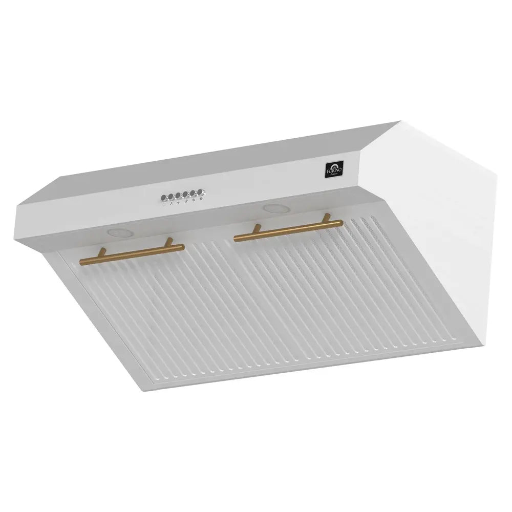 Forno 30 IN UNDER CABINET RANGE HOOD 600 CFM LED LIGHTING DISHWASHERSAFE BAFFLE FILTER