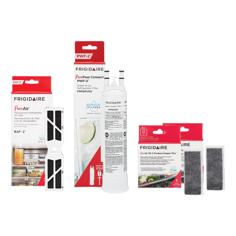 Frigidaire FPPWFU02, FRGPAAF2, and (2) FRPAPK2RF Water and Air Filter Combo Kit with Produc