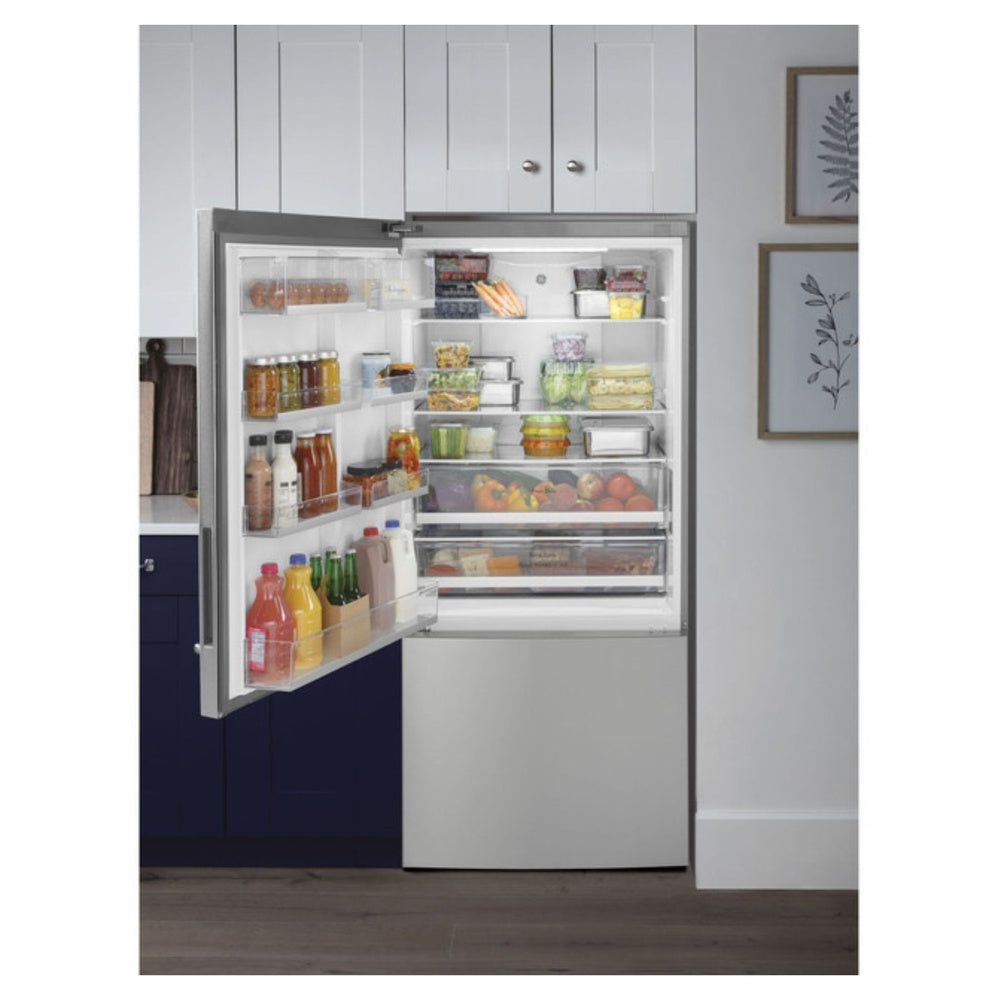 GE GE® ENERGY STAR® 17.7 Cu. Ft. Counter-Depth Bottom-Freezer Refrigerator