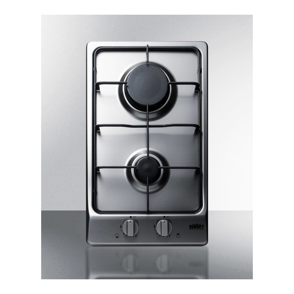 Summit 12" Wide 2-burner Gas Cooktop