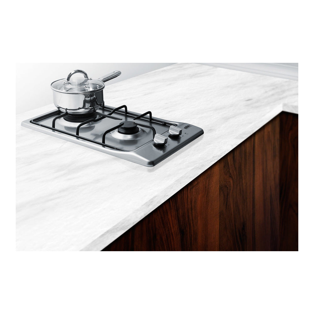 Summit 12" Wide 2-burner Gas Cooktop