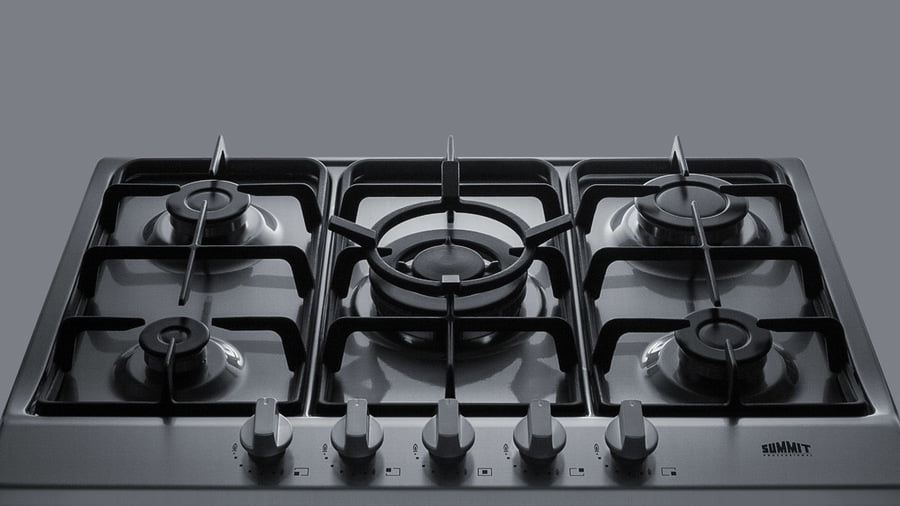 Summit 30" Wide 5-burner Gas Cooktop