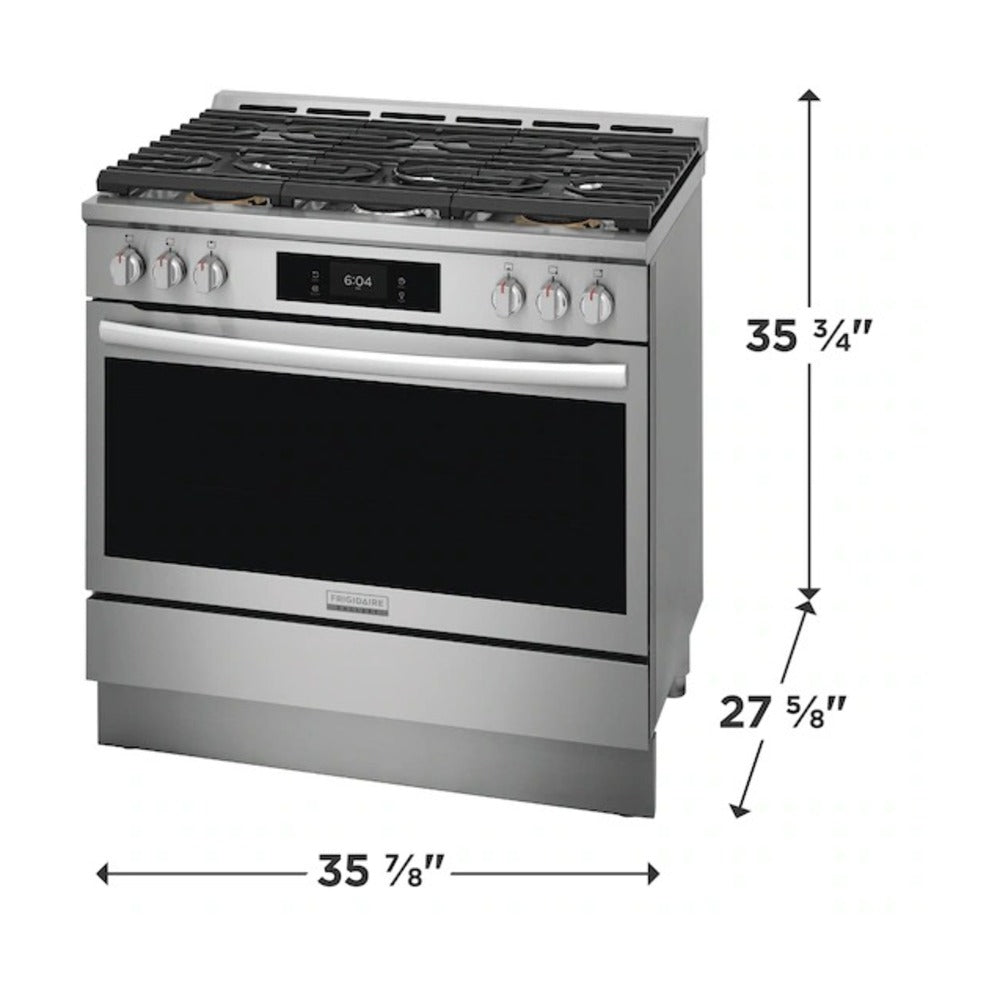 Frigidaire Gallery 36" Dual-Fuel Range with Air Fry