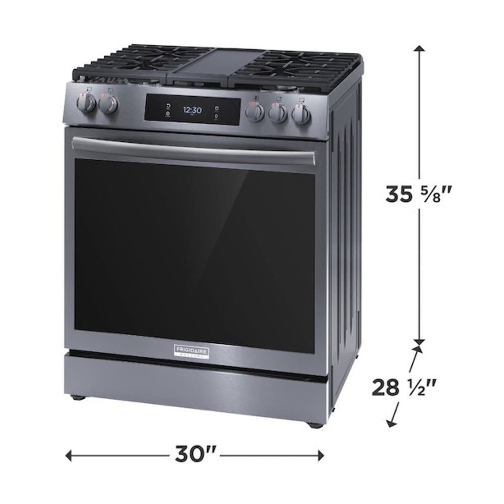 Frigidaire Gallery 30" Front Control Gas Range with Total Convection