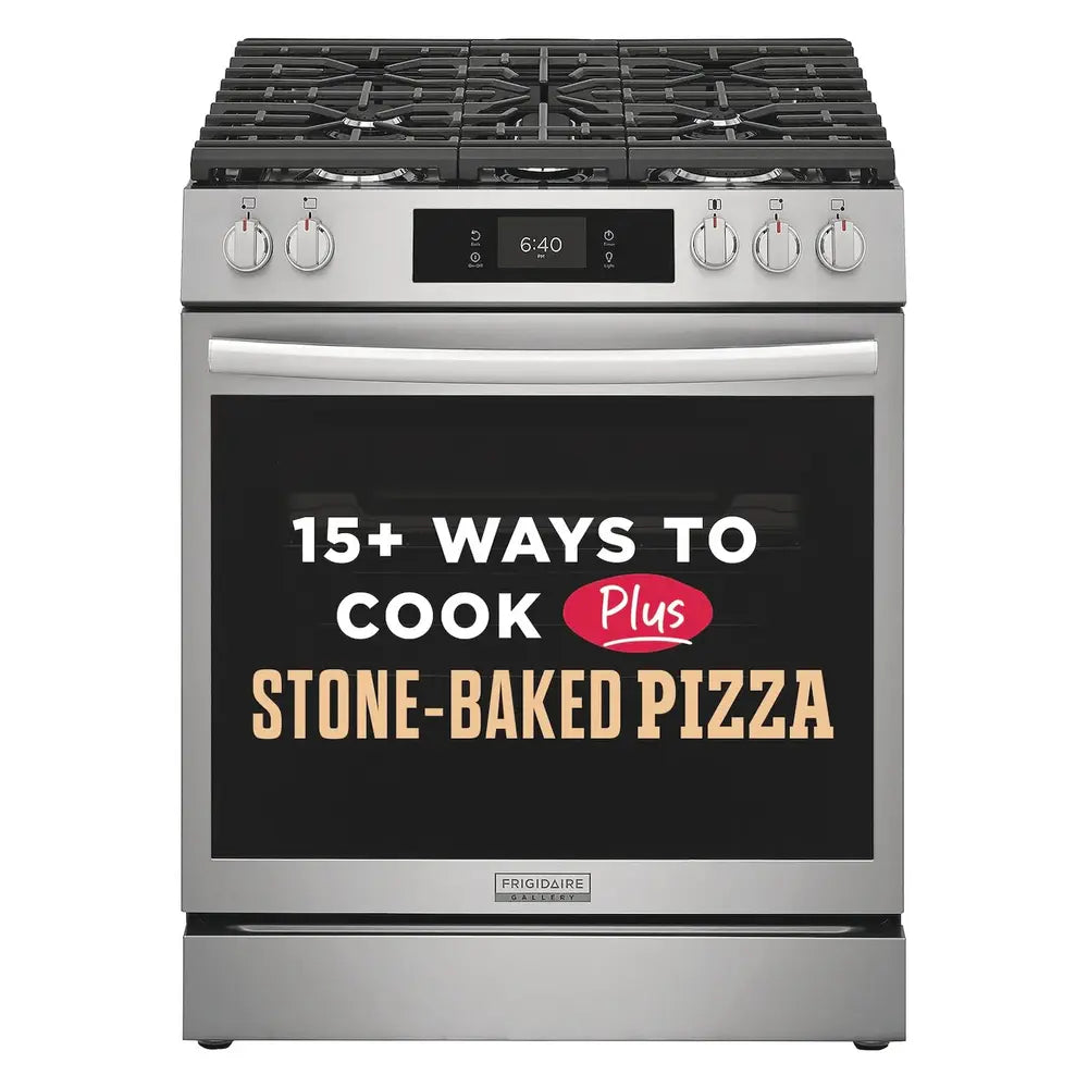 Frigidaire Gallery 30" Front Control Gas Range with Stone-Baked Pizza