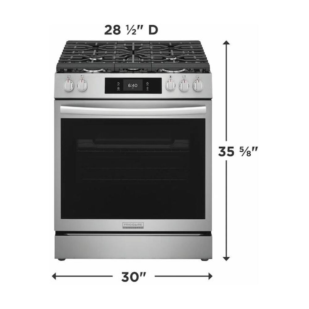 Frigidaire Gallery 30" Front Control Gas Range with Stone-Baked Pizza