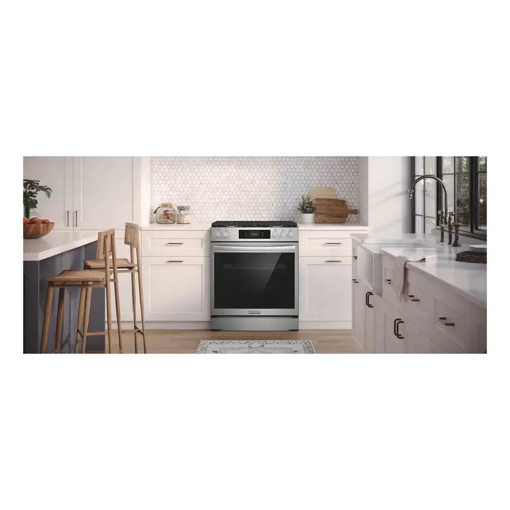 Frigidaire Gallery 30" Front Control Gas Range with Stone-Baked Pizza