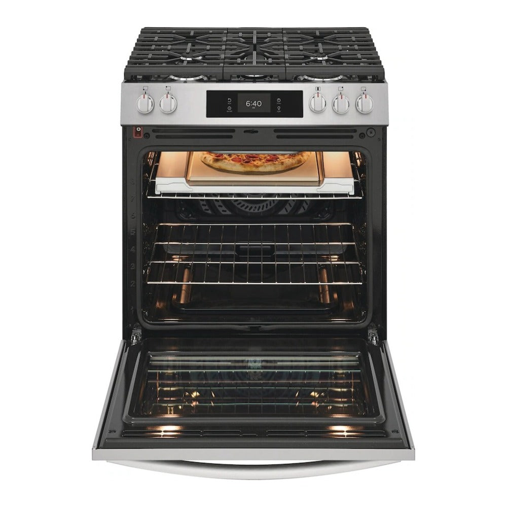 Frigidaire Gallery 30" Front Control Gas Range with Stone-Baked Pizza