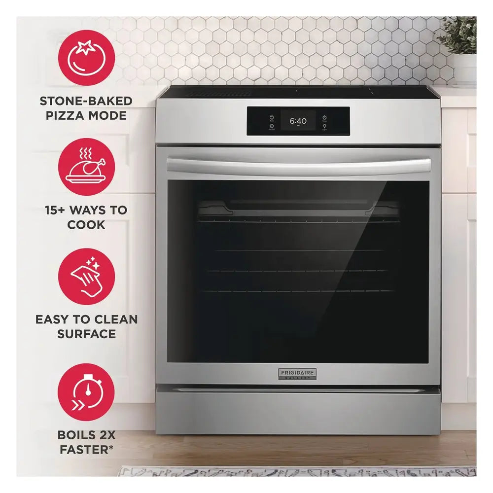 Frigidaire Gallery 30" Front Control Induction Range with Stone-Baked Pizza