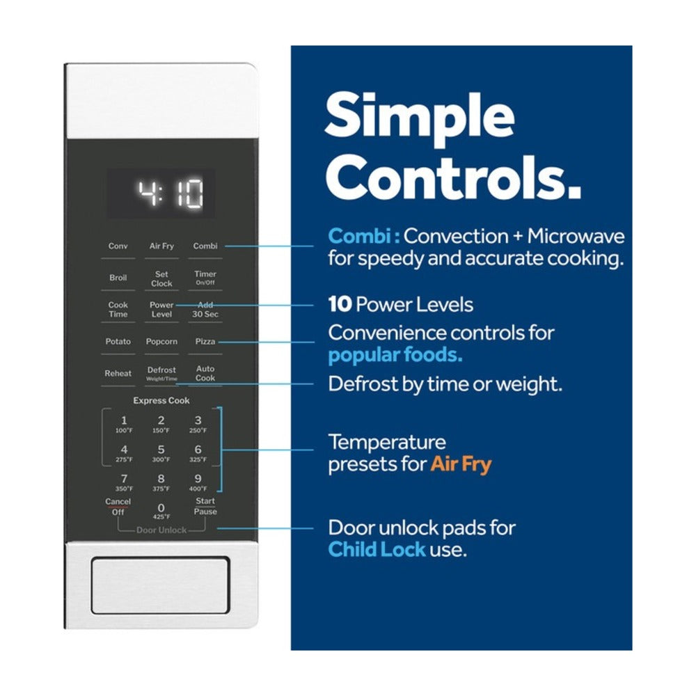 GE GE® 1.0 Cu. Ft. Capacity Countertop Convection Microwave Oven with Air Fry