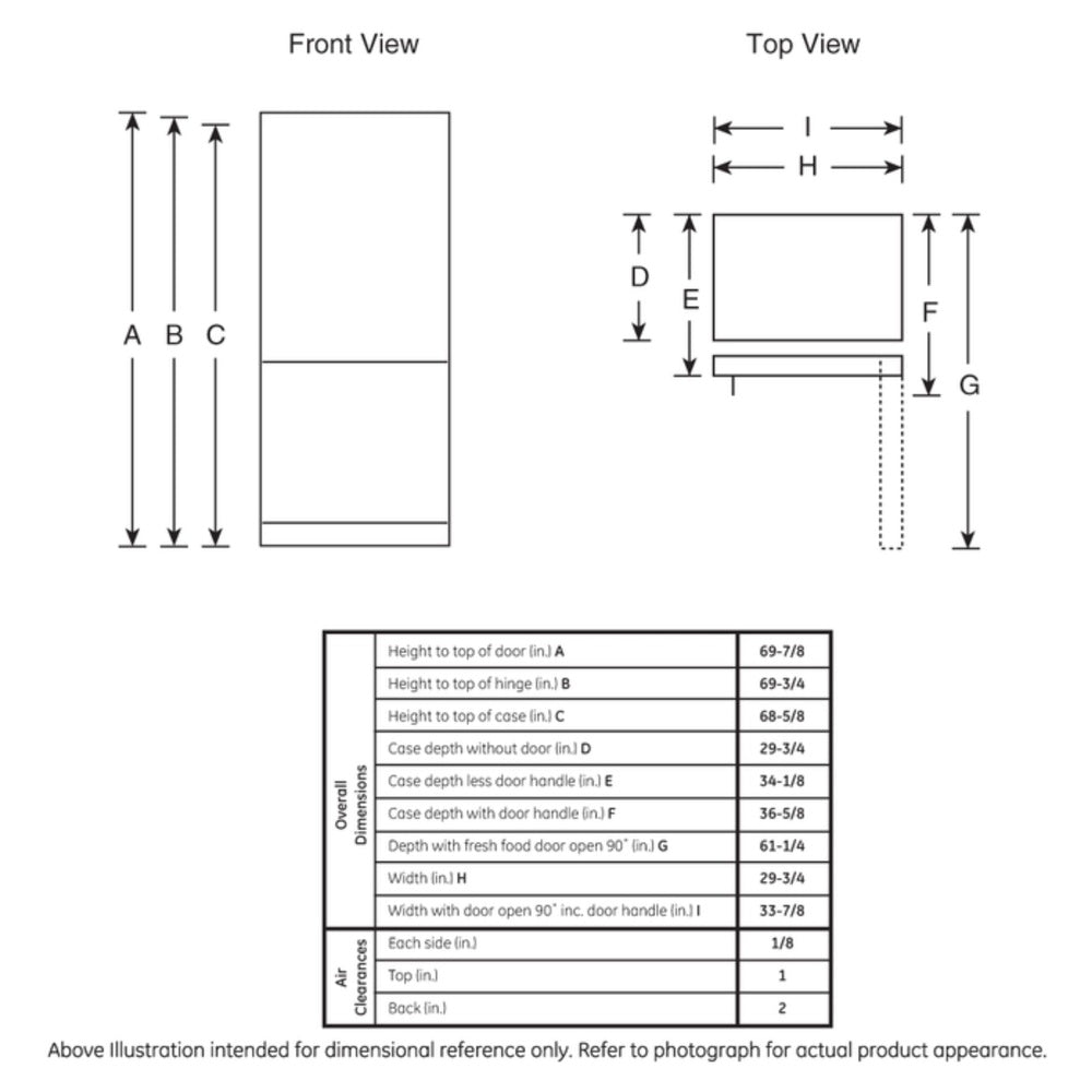 GE GE® ENERGY STAR® 21.0 Cu. Ft. Bottom-Freezer Refrigerator