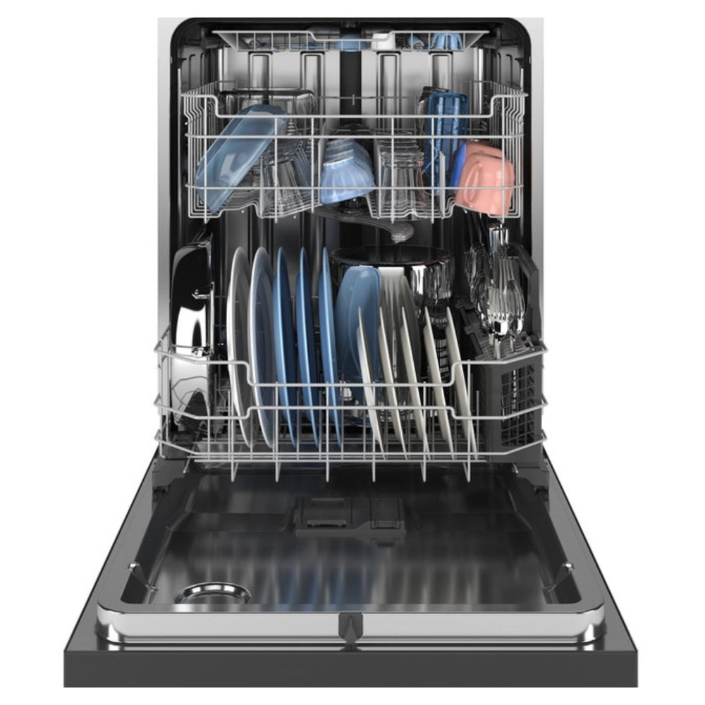 GE GE® ENERGY STAR® Front Control with Stainless Steel Interior Dishwasher with San