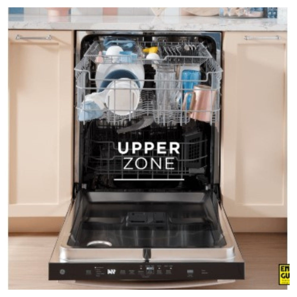 GE GE® ENERGY STAR® Front Control with Stainless Steel Interior Dishwasher with San