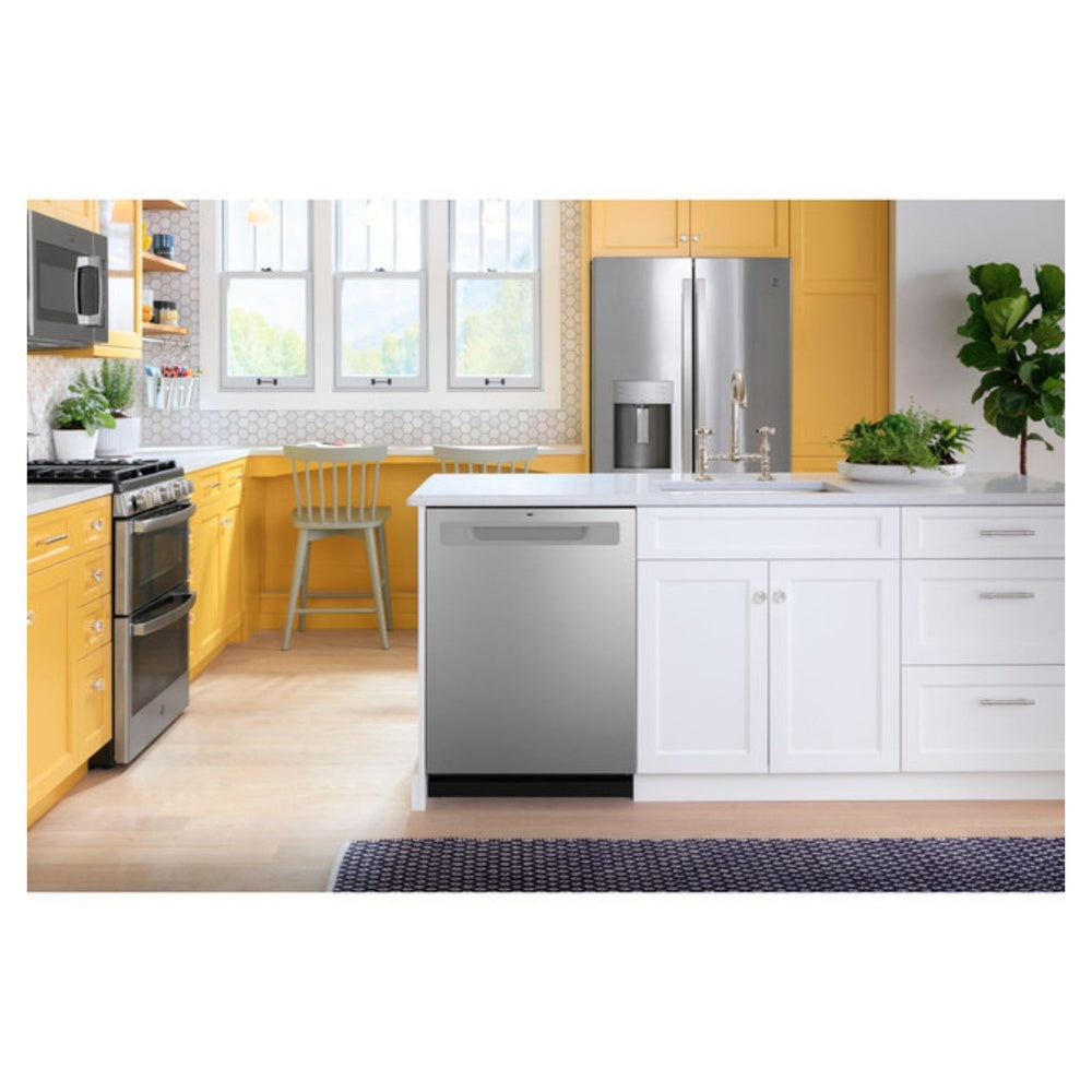 GE GE® ENERGY STAR® Top Control with Plastic Interior Dishwasher with Sanitize Cycl