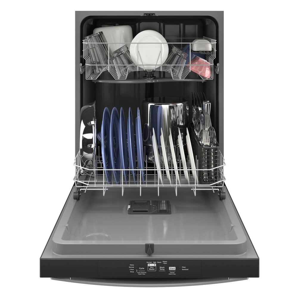 GE GE® ENERGY STAR® Top Control with Plastic Interior Dishwasher with Sanitize Cycl