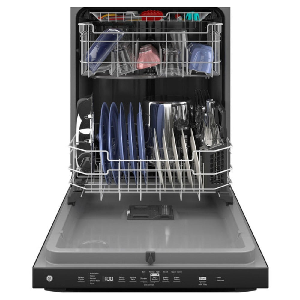GE GE® ENERGY STAR® Top Control with Plastic Interior Dishwasher with Sanitize Cycl