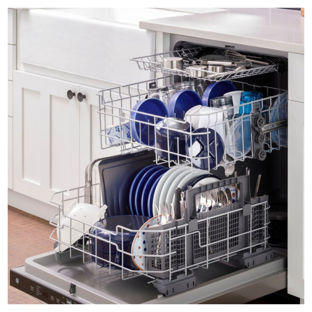 GE GE® ENERGY STAR® Top Control with Plastic Interior Dishwasher with Sanitize Cycl