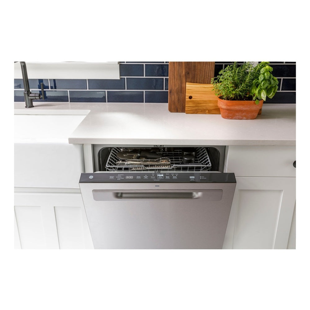 GE GE® ENERGY STAR® Top Control with Stainless Steel Interior Door Dishwasher with 
