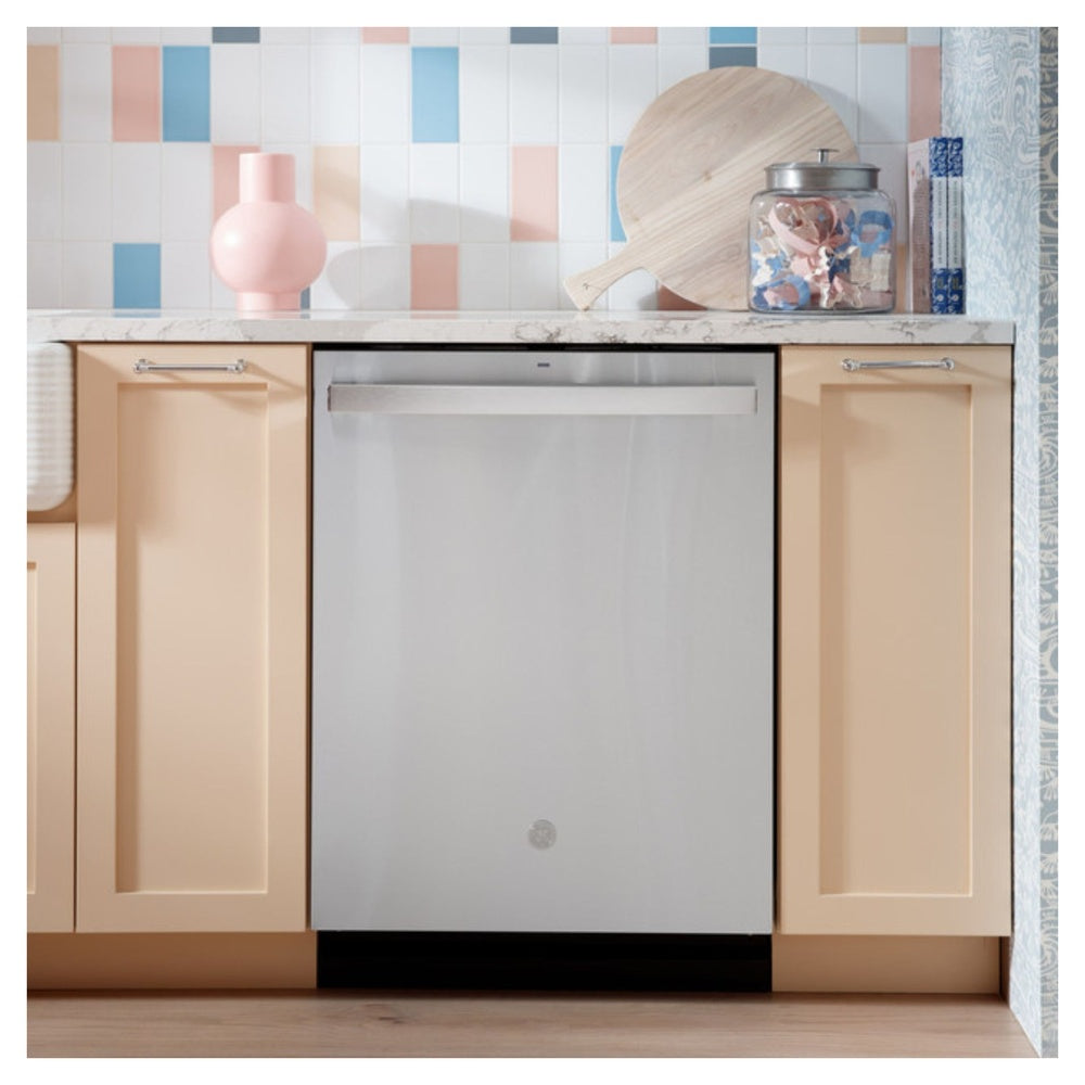 GE GE® ENERGY STAR® Top Control with Stainless Steel Interior Dishwasher with Sanit