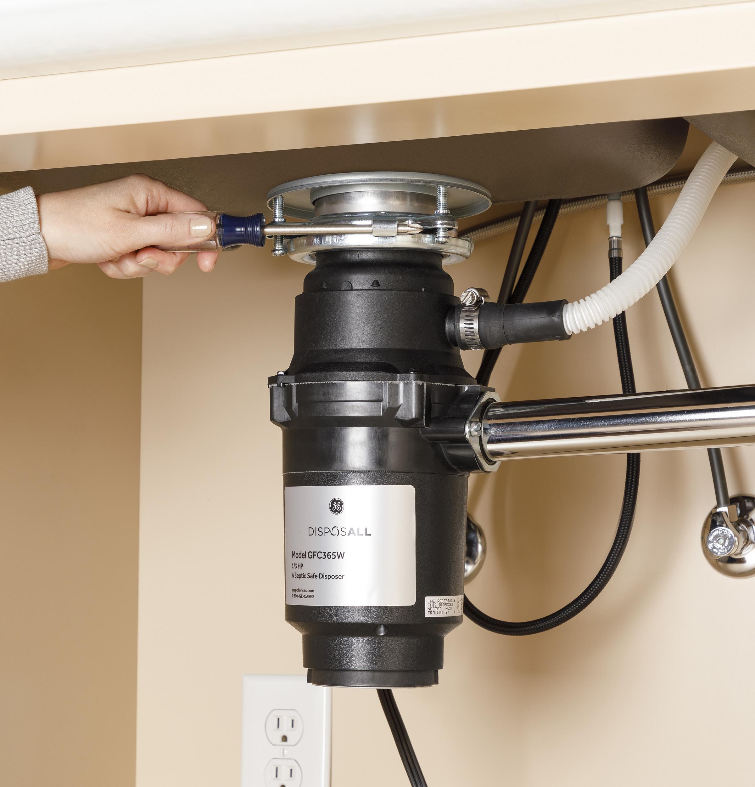 GE GE DISPOSALL® 1/3 HP Continuous Feed Garbage Disposer - Corded